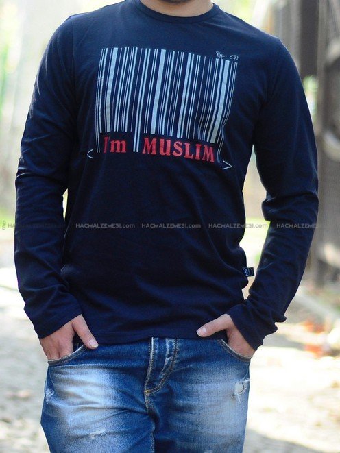 I'm Muslim - Lacivert Uzun Kol